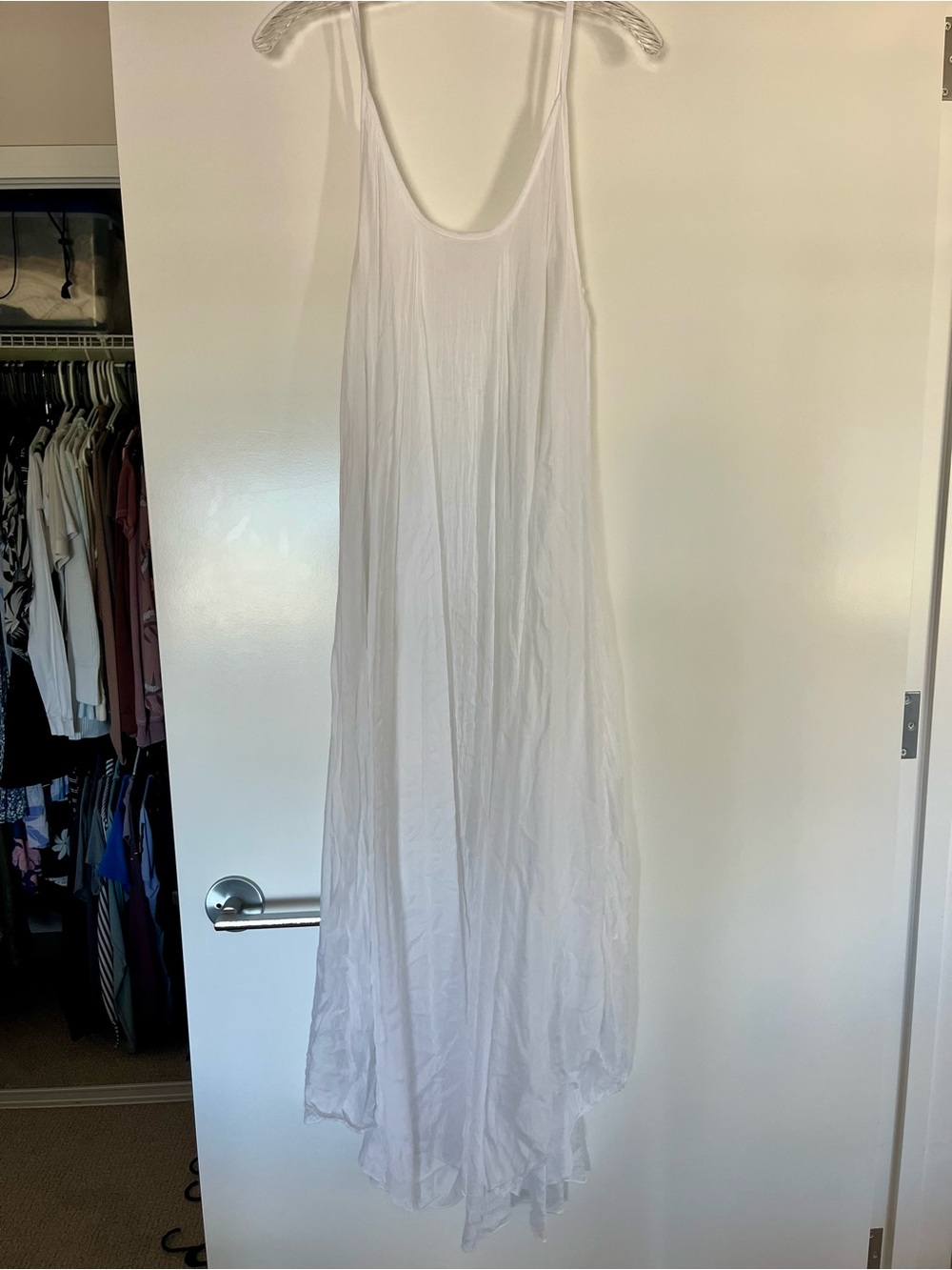 mahina White Lightweight Slip Dress